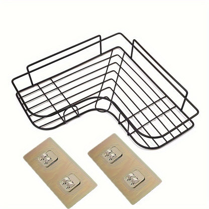 No-Drill Cast Iron Corner Shower Shelf for Modern Bathrooms