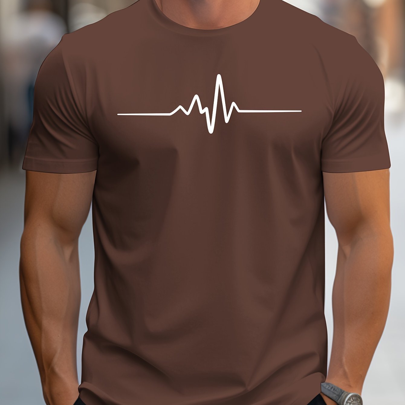 Men's Casual Graphic Print Short Sleeve T-shirt Summer Style