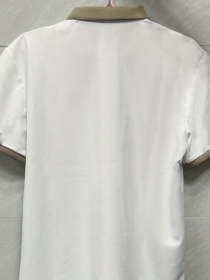 High-End Embroidered Men's Polo Shirt for Summer Style