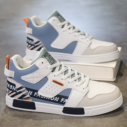 Fashion-Forward Skate Sneakers with Non-Slip Lace-Up Design