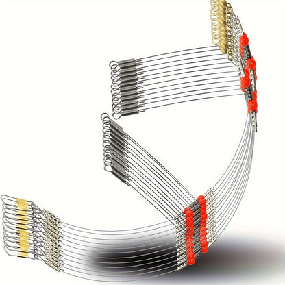 High-Strength Fishing Leaders with Spring Snap - 6/12pcs Set