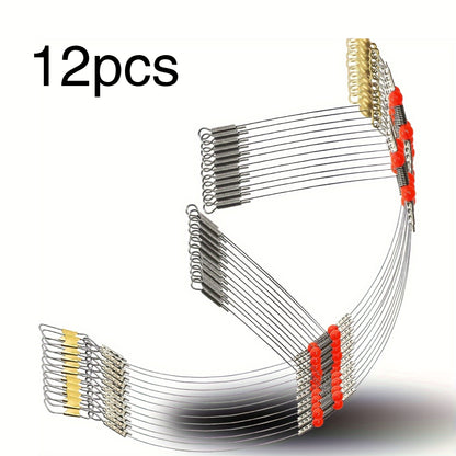 High-Strength Fishing Leaders with Spring Snap - 6/12pcs Set