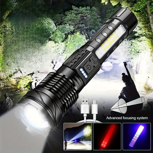 Rechargeable LED Torch with 2400mAh Battery for Outdoors