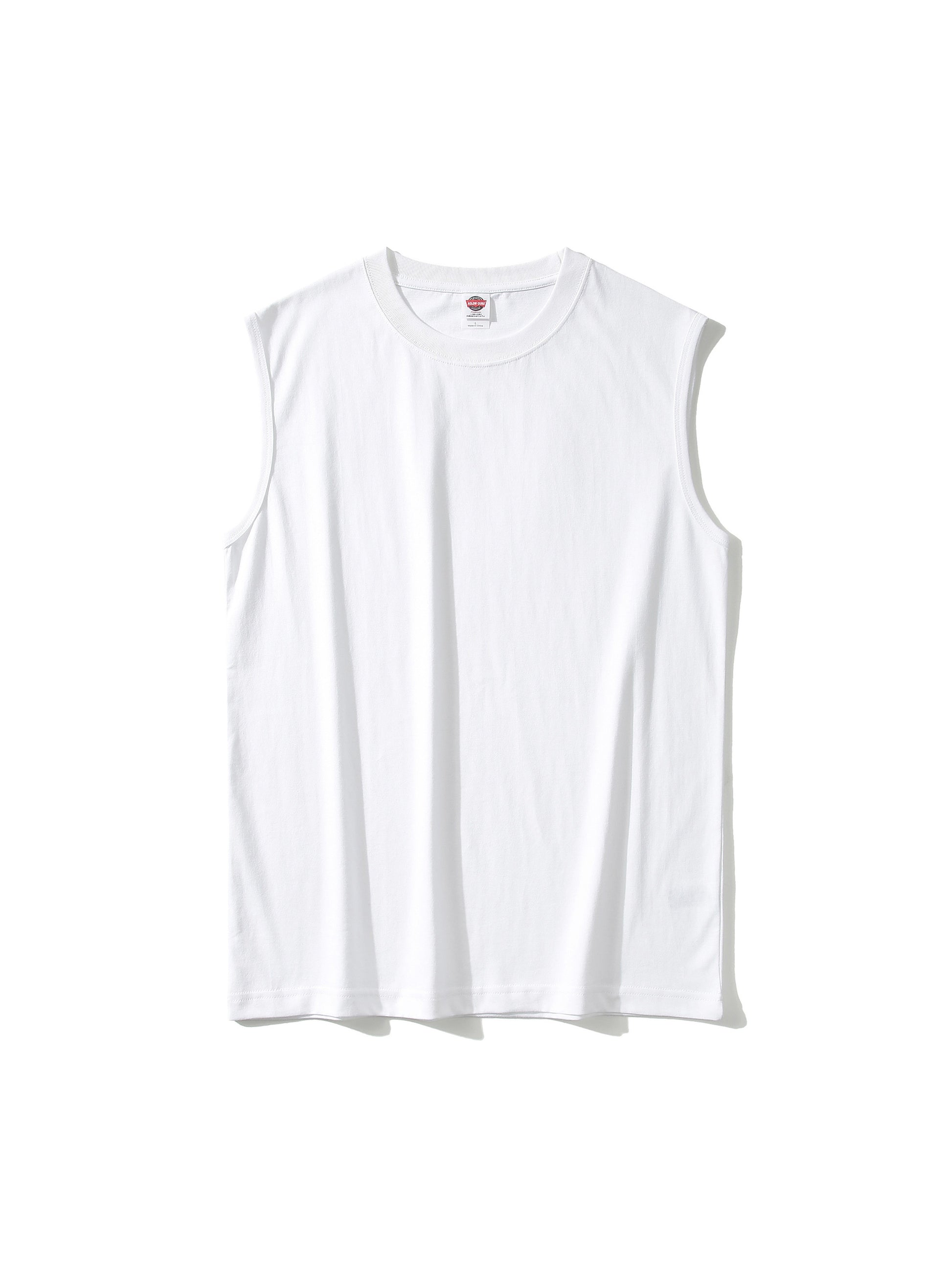 White sleeveless shirt on a white background
