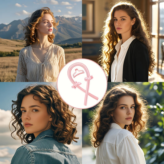 Minimalist Fabric Hair Curler with Bow Detail