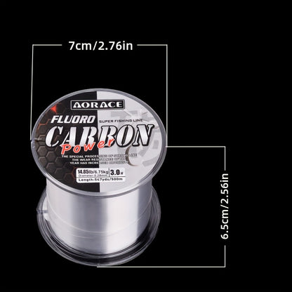 500m Fluorocarbon Fishing Line, Strong Shock Absorber