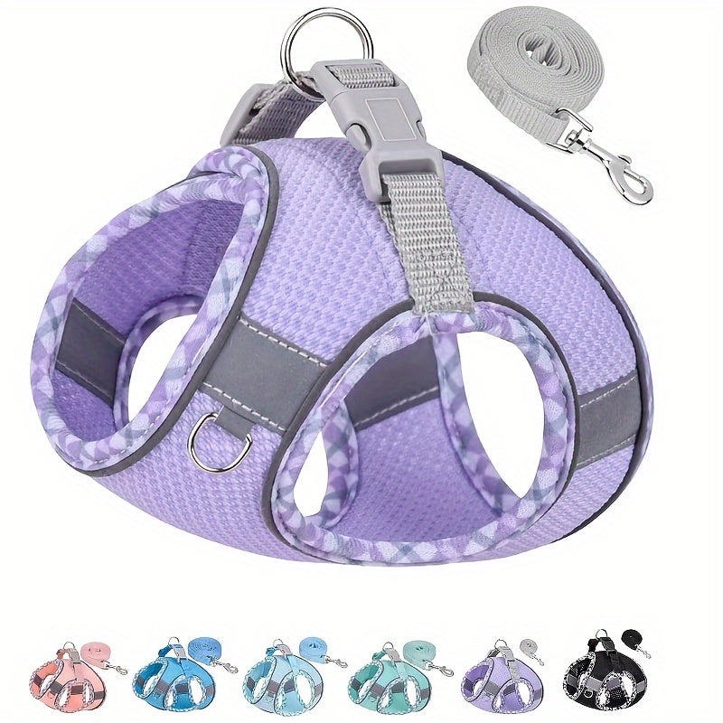 360-Degree Reflective Safety Vest Dog Leash for Active Pets