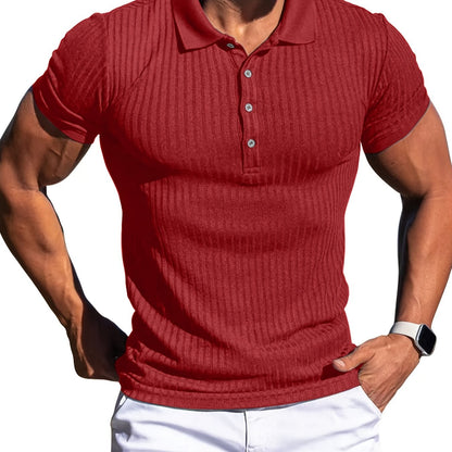 Men's Vintage High Stretch Button-Up Shirt for Summer Wear