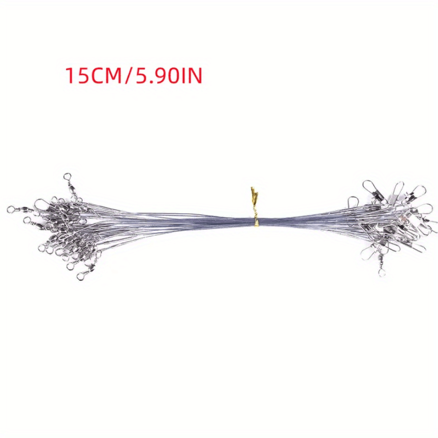 Durable Anti-Bite Steel Fishing Line with Swivel, 50-100pcs