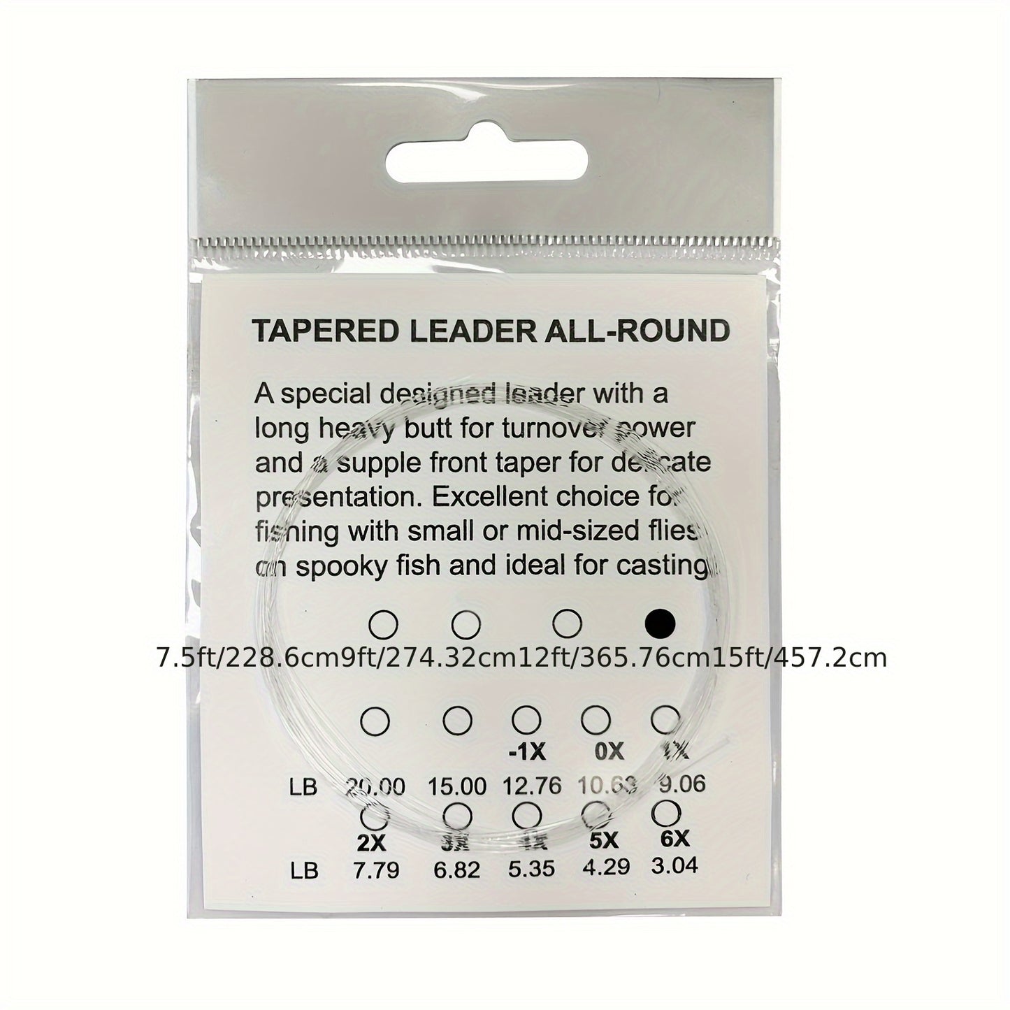 Tika Sports Nylon Tapered Leader Line for Precise Hook Setting