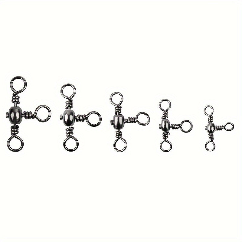 Durable 50pcs Fishing Hooks Barrel Swivels for Tackle Use