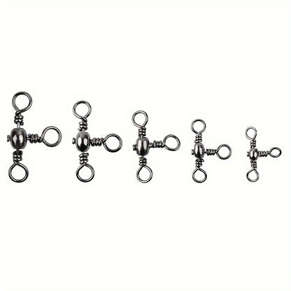 Durable 50pcs Fishing Hooks Barrel Swivels for Tackle Use