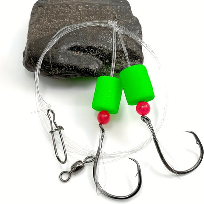 20pcs Fishing Float Rigs with Sharp Hooks for Saltwater Use