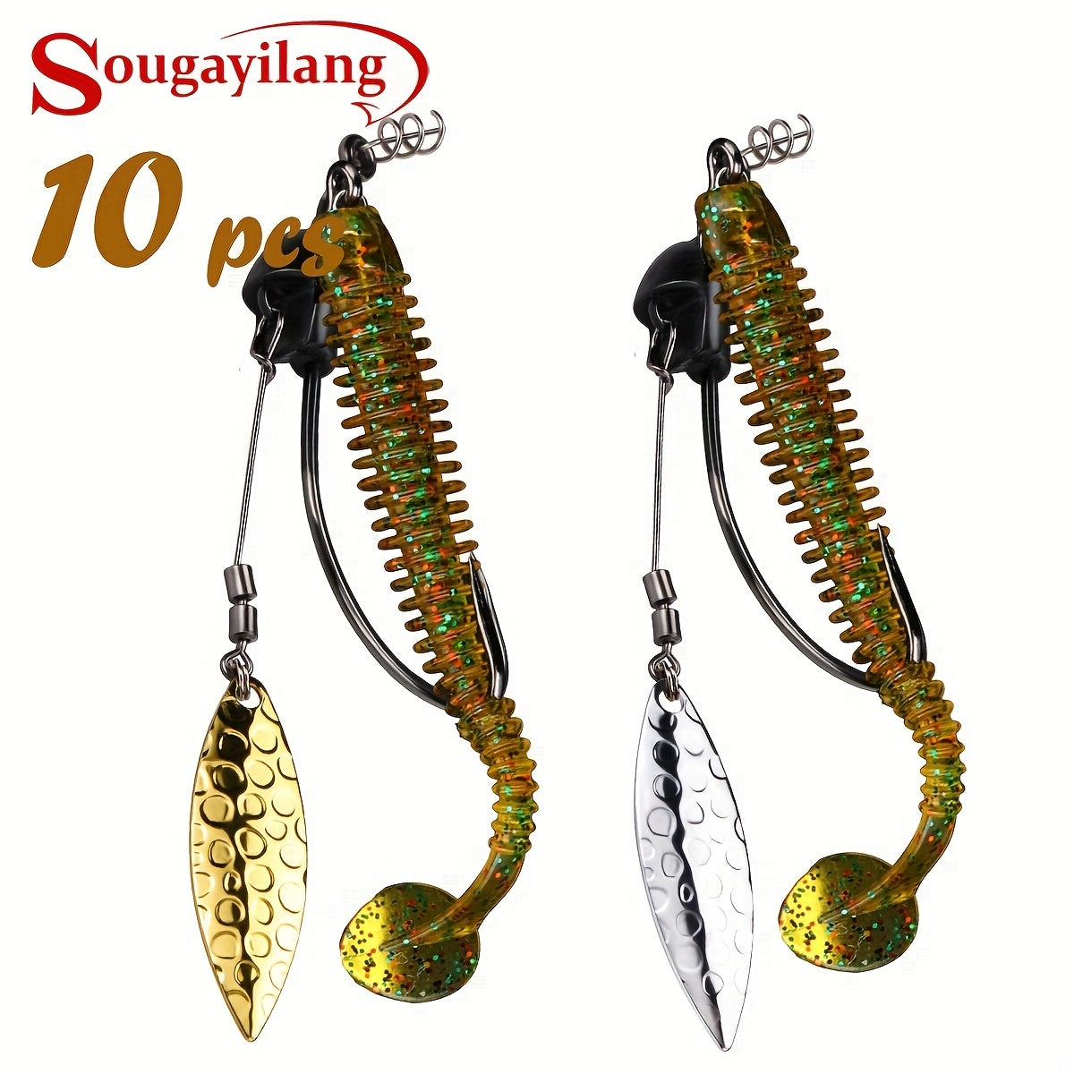 Sougayilang 10 Pack Spoon Baits - Fishing Spoon Jig Baits