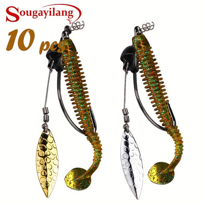Sougayilang 10 Pack Spoon Baits - Fishing Spoon Jig Baits