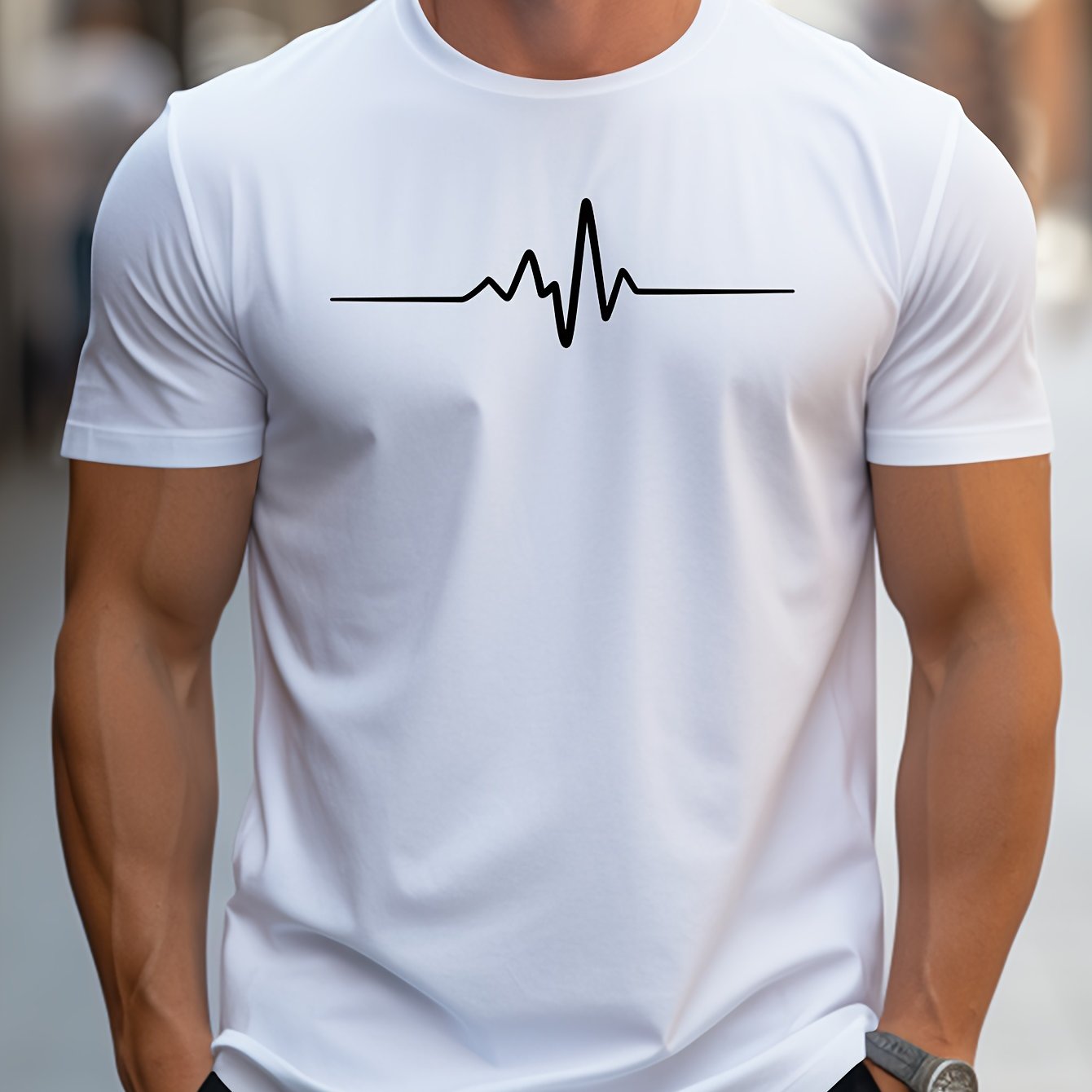 Men's Casual Graphic Print Short Sleeve T-shirt Summer Style