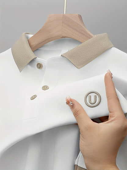 High-End Embroidered Men's Polo Shirt for Summer Style