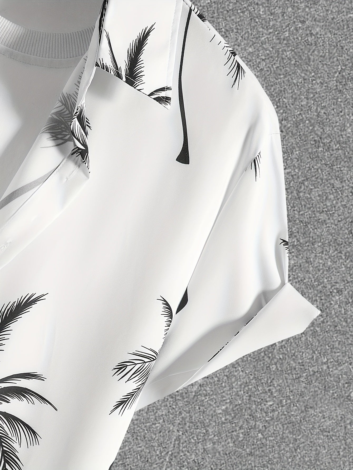 Coconut Tree Print Men's Summer Outfit - Shirt and Shorts Set