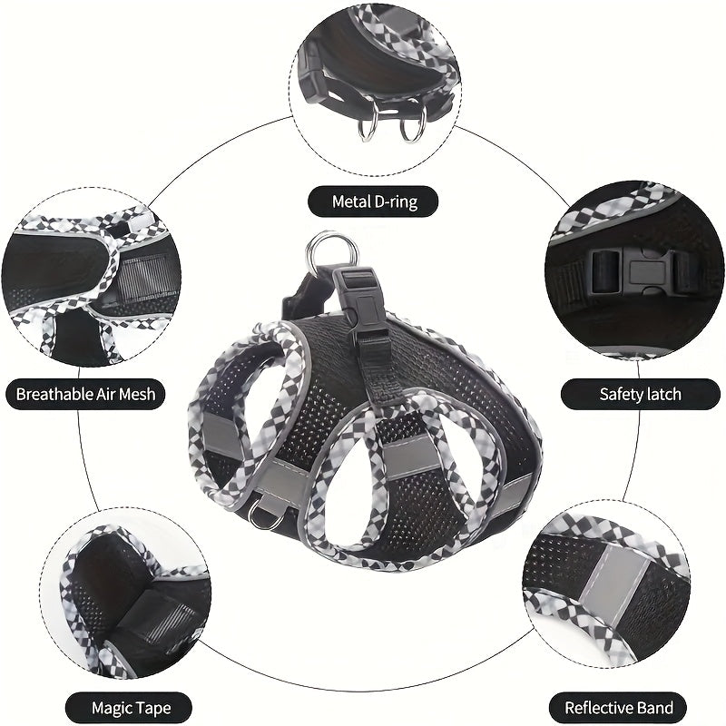 360-Degree Reflective Safety Vest Dog Leash for Active Pets