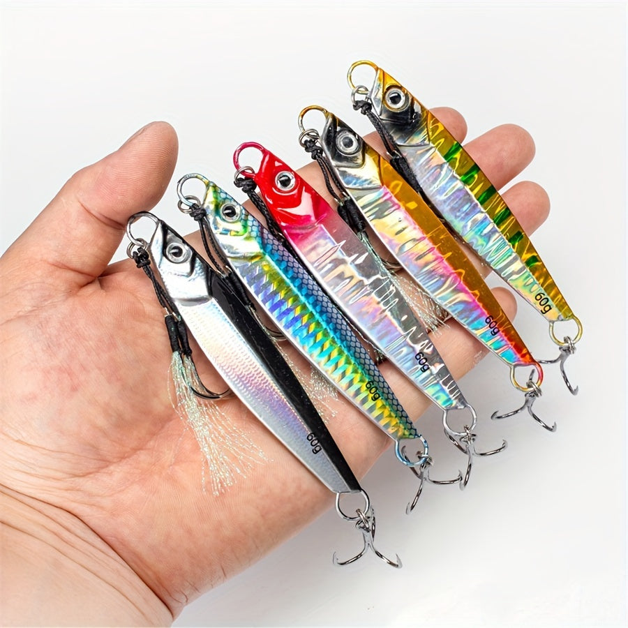 Mixed Color Fishing Jigs with 3D Eyes for Saltwater Fishing