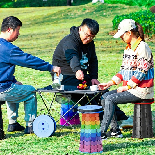 Ultralight Adjustable Folding Stool for Camping and Outdoors