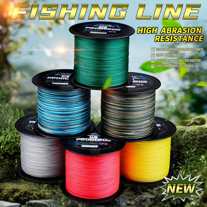 Durable 1000M Braided Fishing Line, Zero Stretch, 10-100Lb