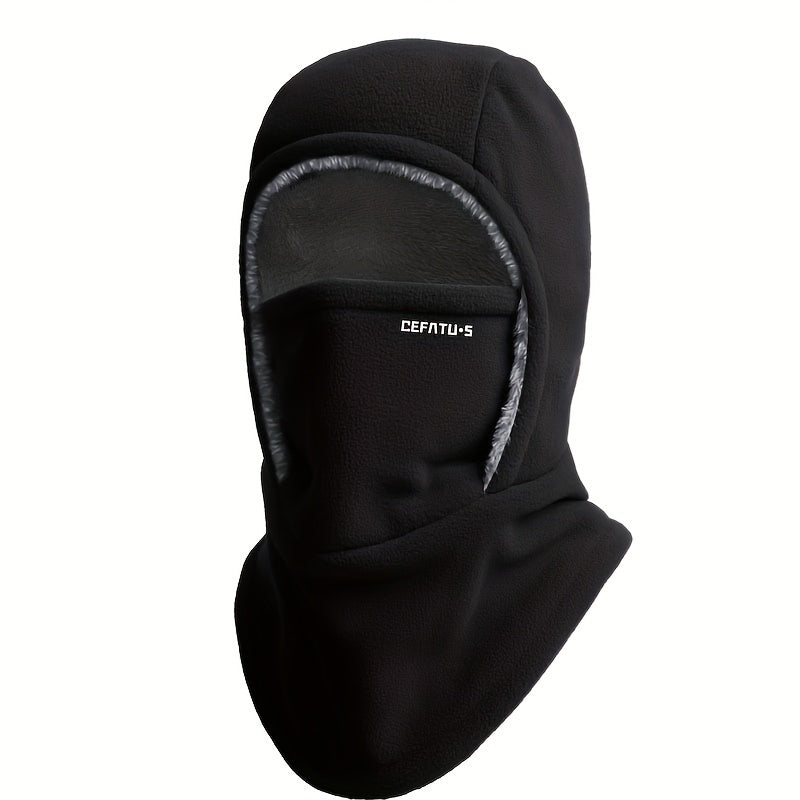 Winter Warm One-Piece Hooded Scarf with Face Mask Protection