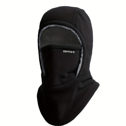 Winter Warm One-Piece Hooded Scarf with Face Mask Protection