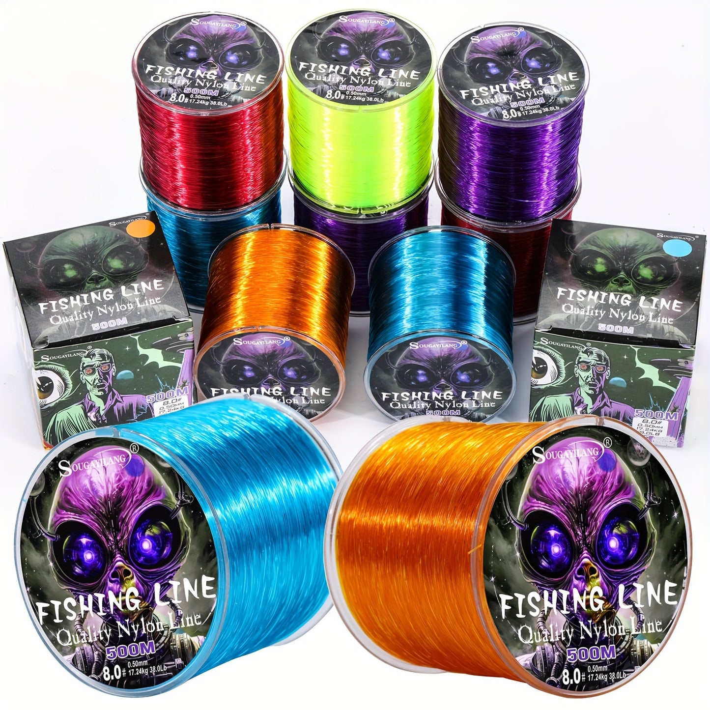 Ultra-Durable Nylon Fishing Line, Abrasion-Proof 547yds