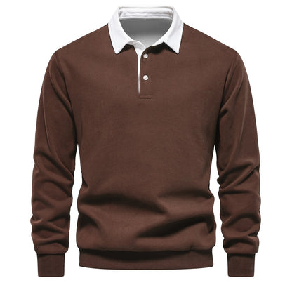HookUpCo. Color Block Long Sleeve Pullover for Men
