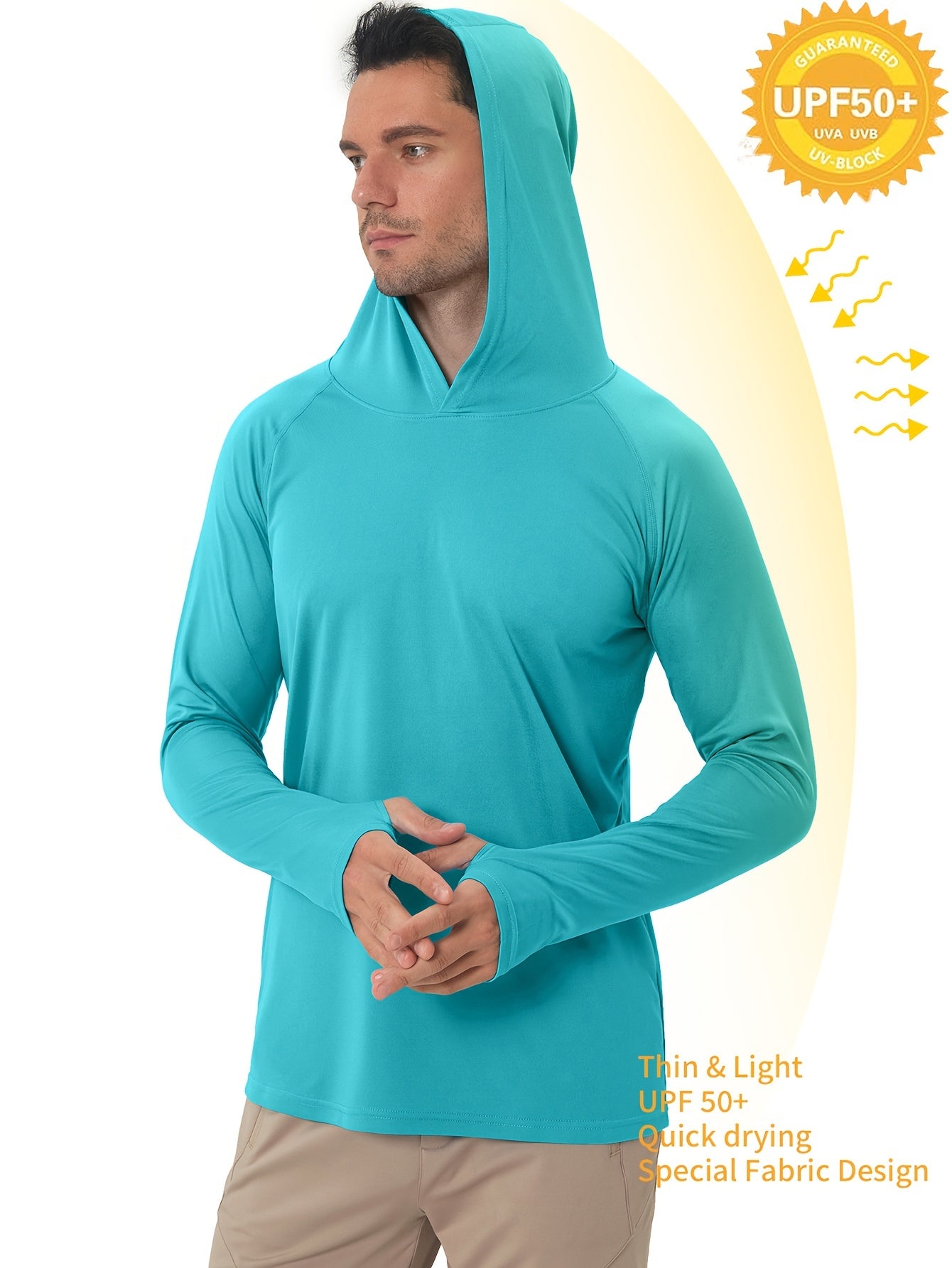 Lightweight UPF50+ Sun Protection Hoodie for Outdoor Activities