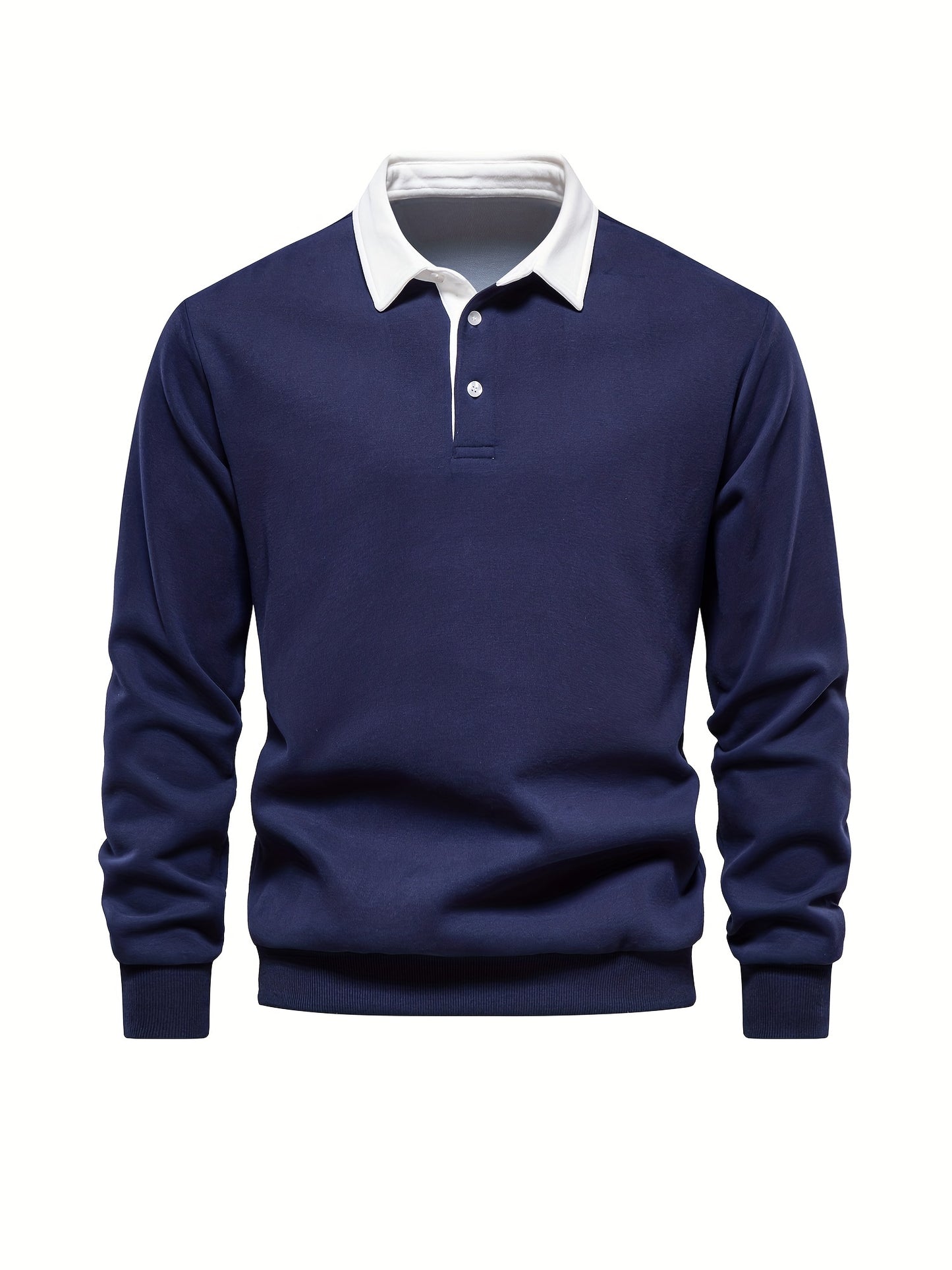 HookUpCo. Color Block Long Sleeve Pullover for Men