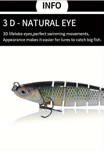 Lifelike 3pcs Fishing Lures with Treble Hooks for More Catches