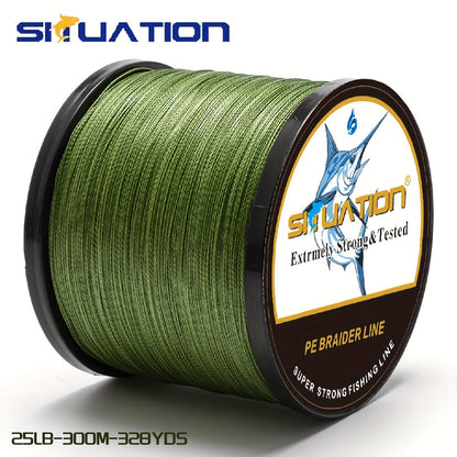 Super Strong 4-Strand Braided Fishing Line, 300M to 500M
