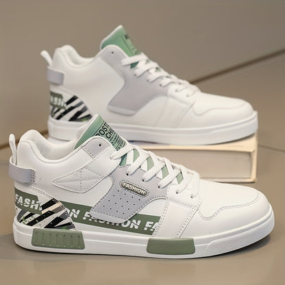 Fashion-Forward Skate Sneakers with Non-Slip Lace-Up Design