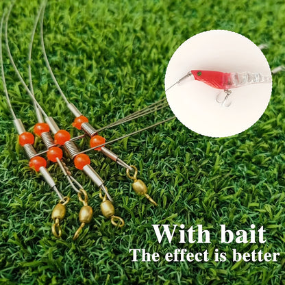 High-Strength Fishing Leaders with Spring Snap - 6/12pcs Set