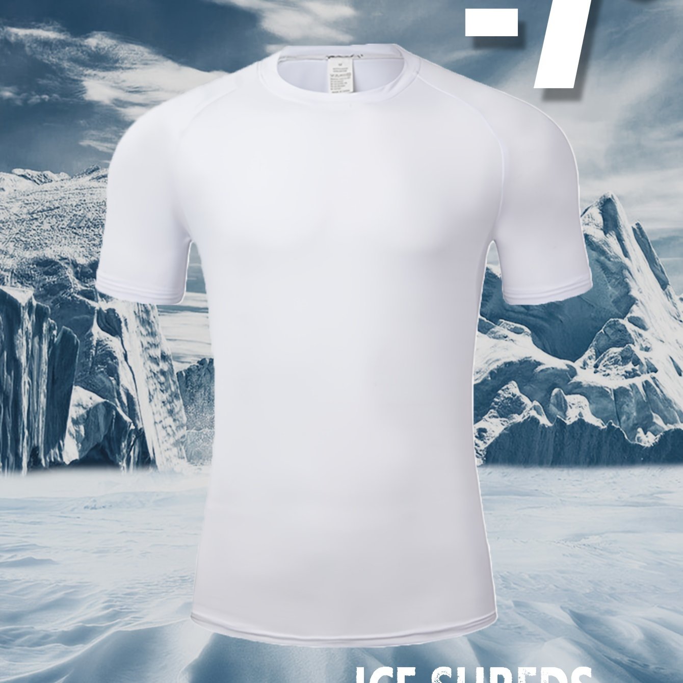 High Stretch Casual Men's Crew Neck Tee for Summer Wear