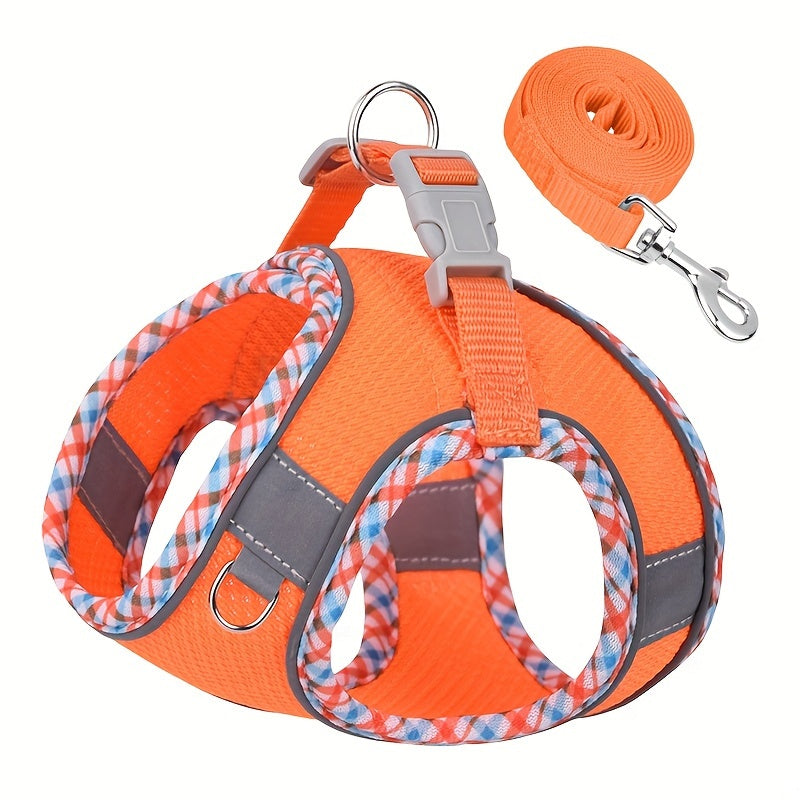 360-Degree Reflective Safety Vest Dog Leash for Active Pets