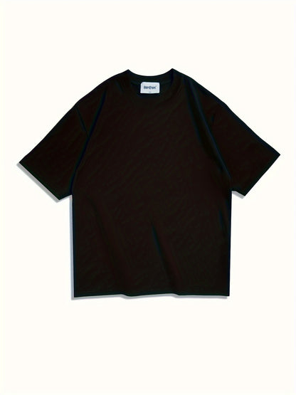 Men's Casual Cotton Blend Crew Neck T-Shirt for Outdoors