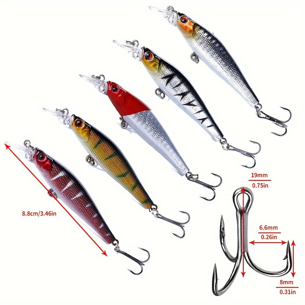 56pc Fishing Lures Set for Freshwater and Saltwater Anglers