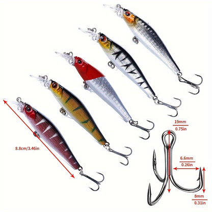 56pc Fishing Lures Set for Freshwater and Saltwater Anglers