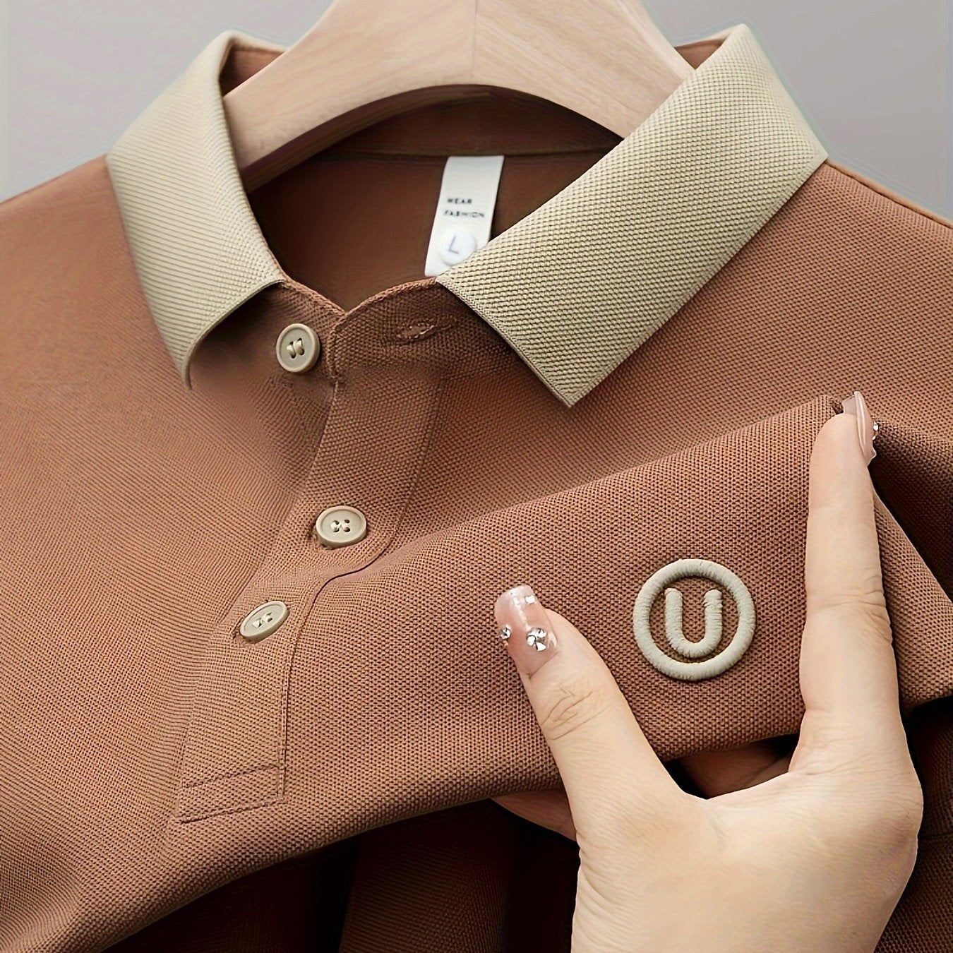 High-End Embroidered Men's Polo Shirt for Summer Style