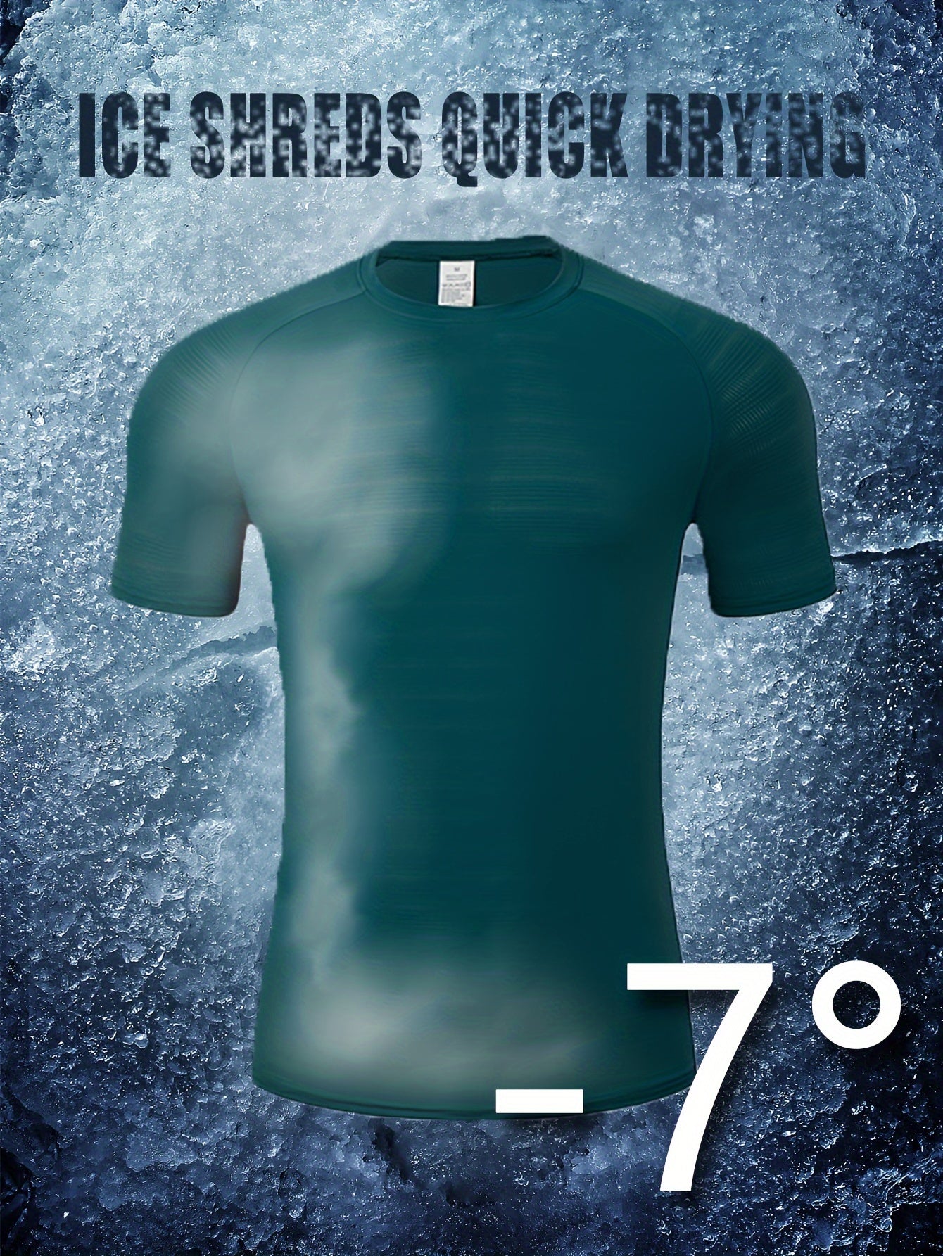 High Stretch Casual Men's Crew Neck Tee for Summer Wear