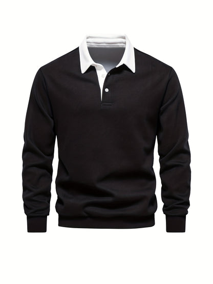 HookUpCo. Color Block Long Sleeve Pullover for Men