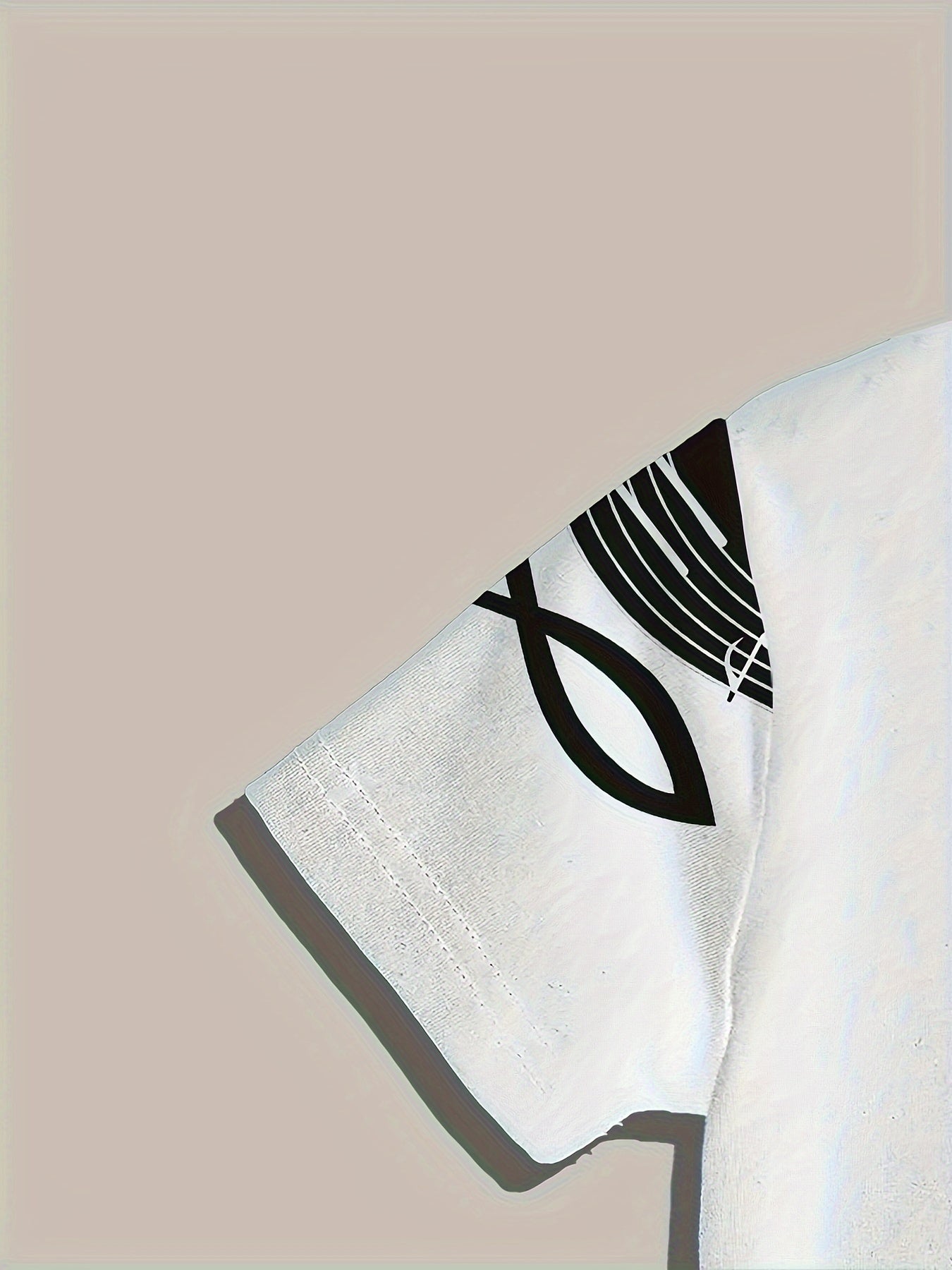 Men's Casual Short Sleeve Note Print T-shirt for Outdoors