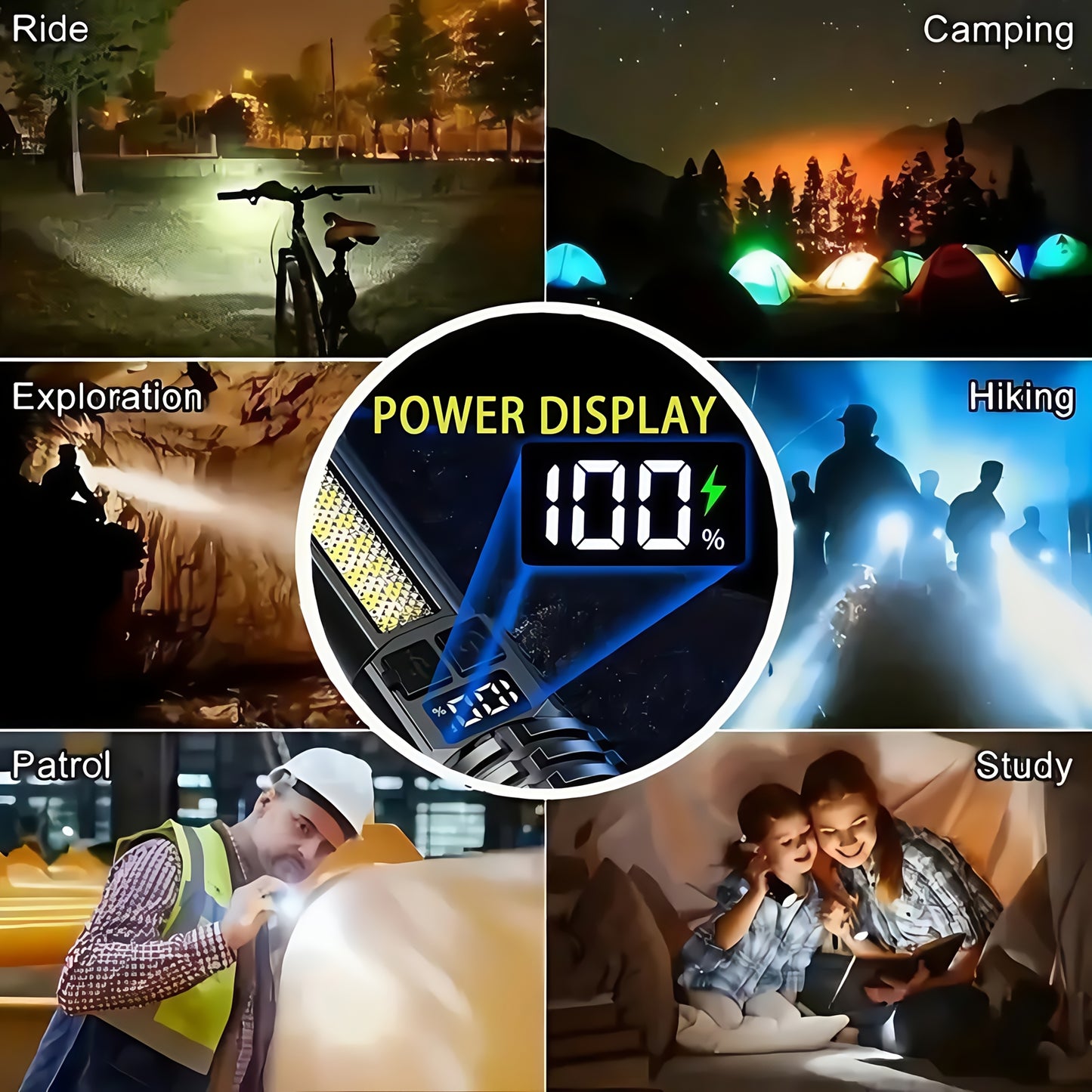 Ultra-Bright 2-Pack Rechargeable LED Flashlights with 5 Modes