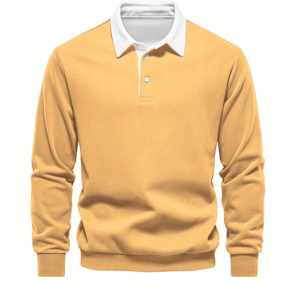 HookUpCo. Color Block Long Sleeve Pullover for Men