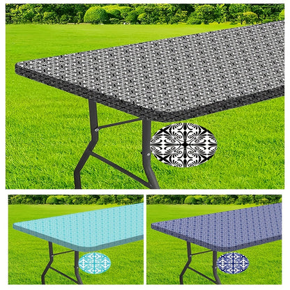Durable Washable 6ft Outdoor Table Cover with Elastic Edges