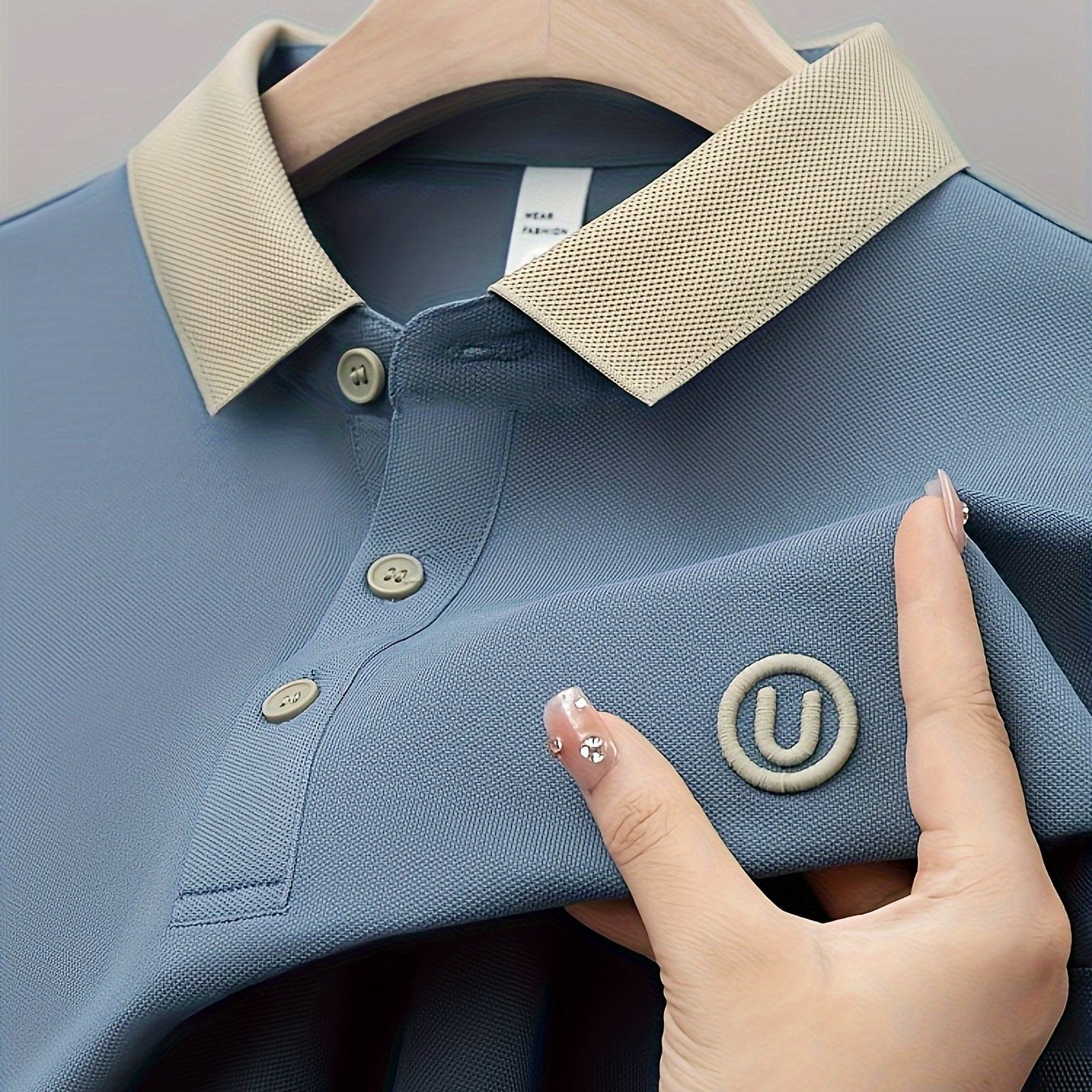 High-End Embroidered Men's Polo Shirt for Summer Style