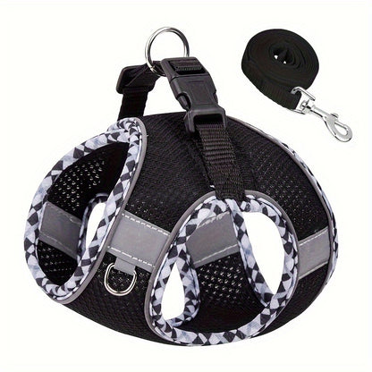 360-Degree Reflective Safety Vest Dog Leash for Active Pets